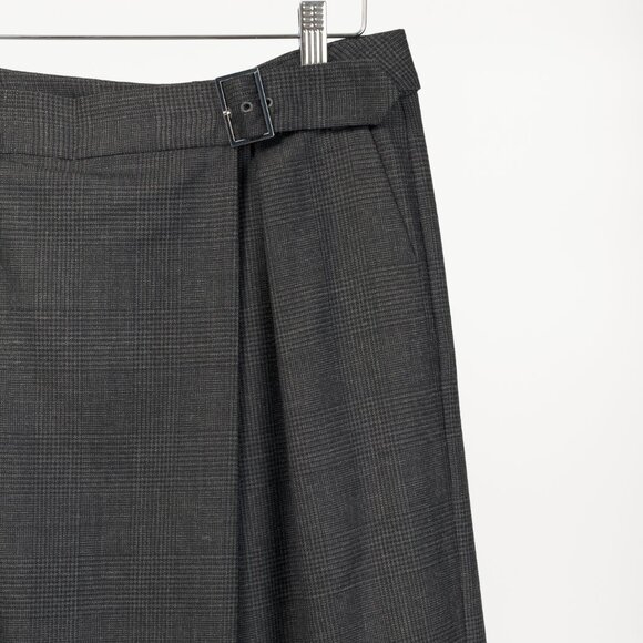 Tibi Adler Grey Multi Glenplaid Wrap Pant - Picture 5 of 10